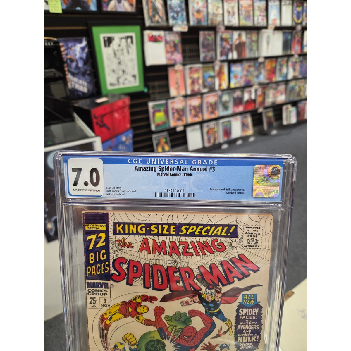 Amazing Spider-Man Annual #3 (CGC 7.0) Avengers and Hulk Appearance