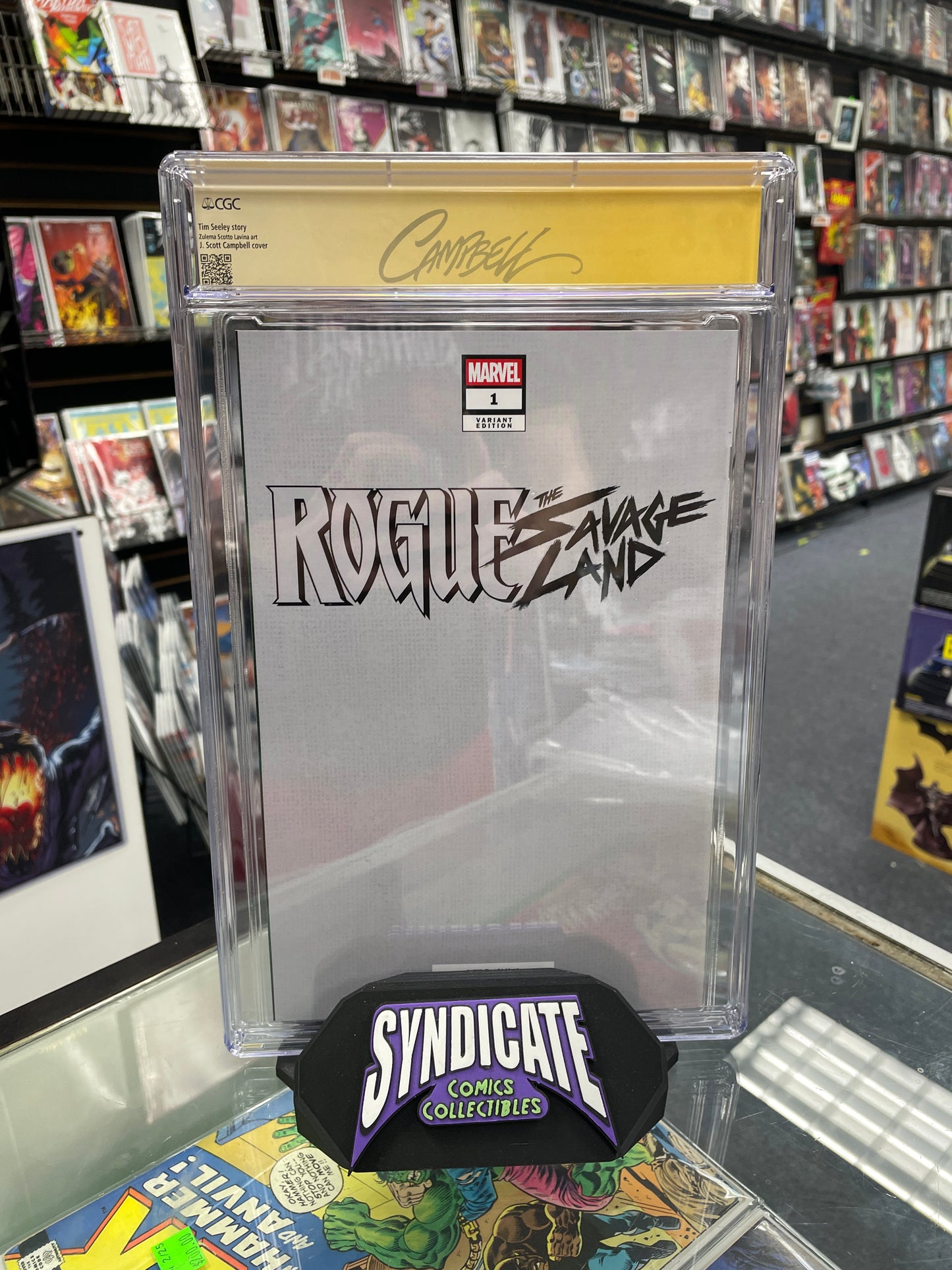 Rogue: the Savage Land #1 (CGC 9.8) J. Scott Campbell Virgin Variant, Signed