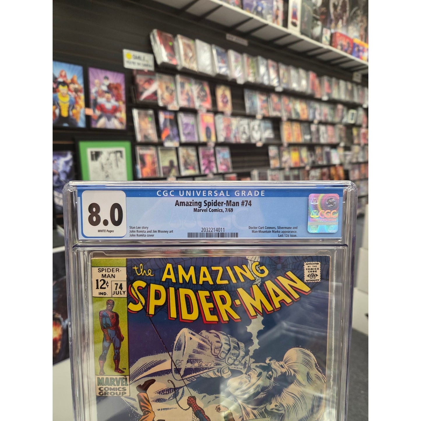 Amazing Spider-Man #74 (CGC 8.0) Last 12-Cent Issue