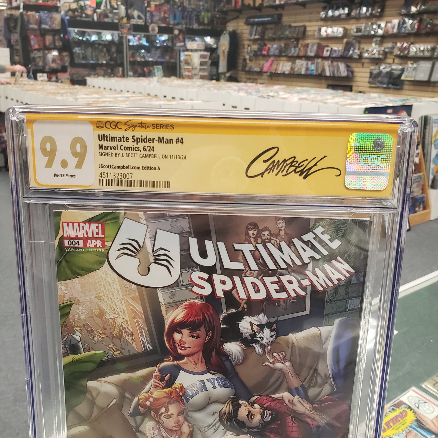 Ultimate Spider-Man #4 JScottCampbell.com Edition A (CGC Signature Series 9.9) SIGNED BY J. SCOTT CAMPBELL