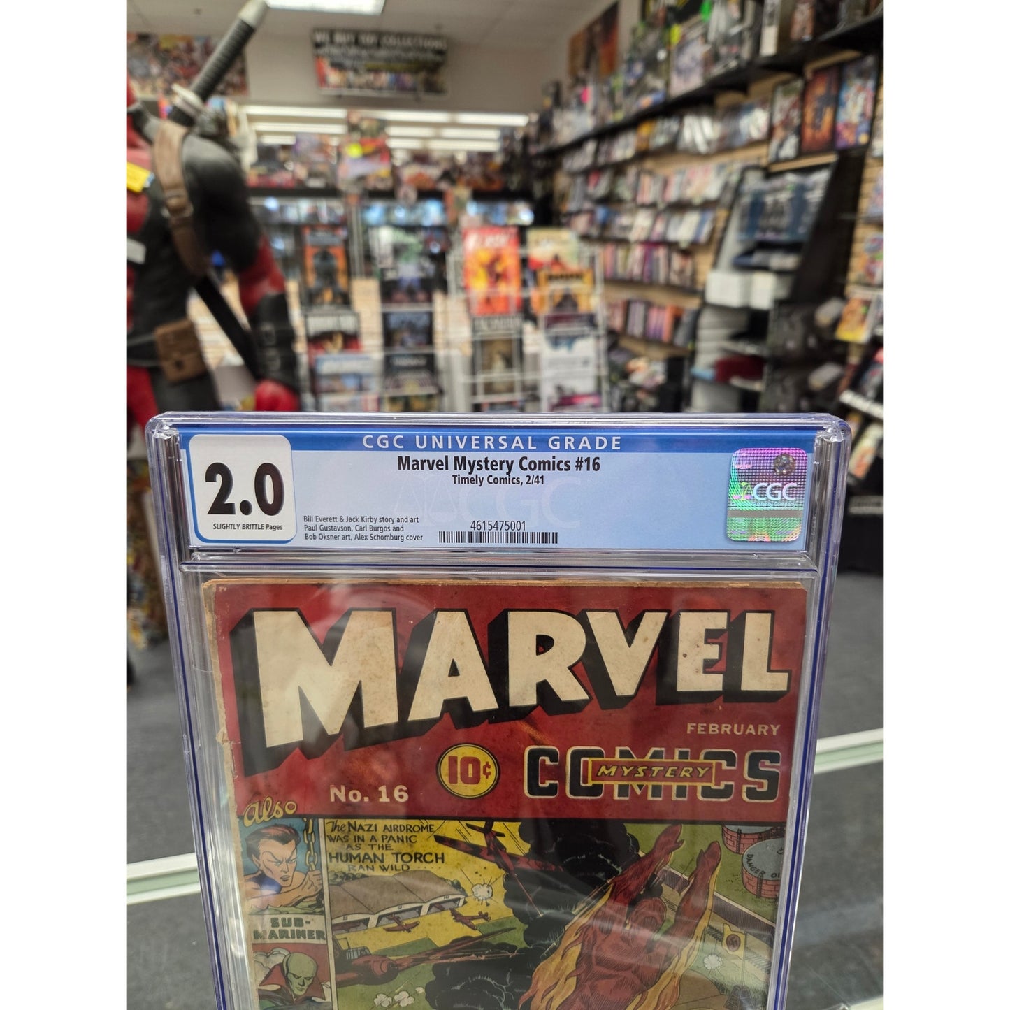 Marvel Mystery Comics #16 (CGC 2.0) Golden Age Marvel