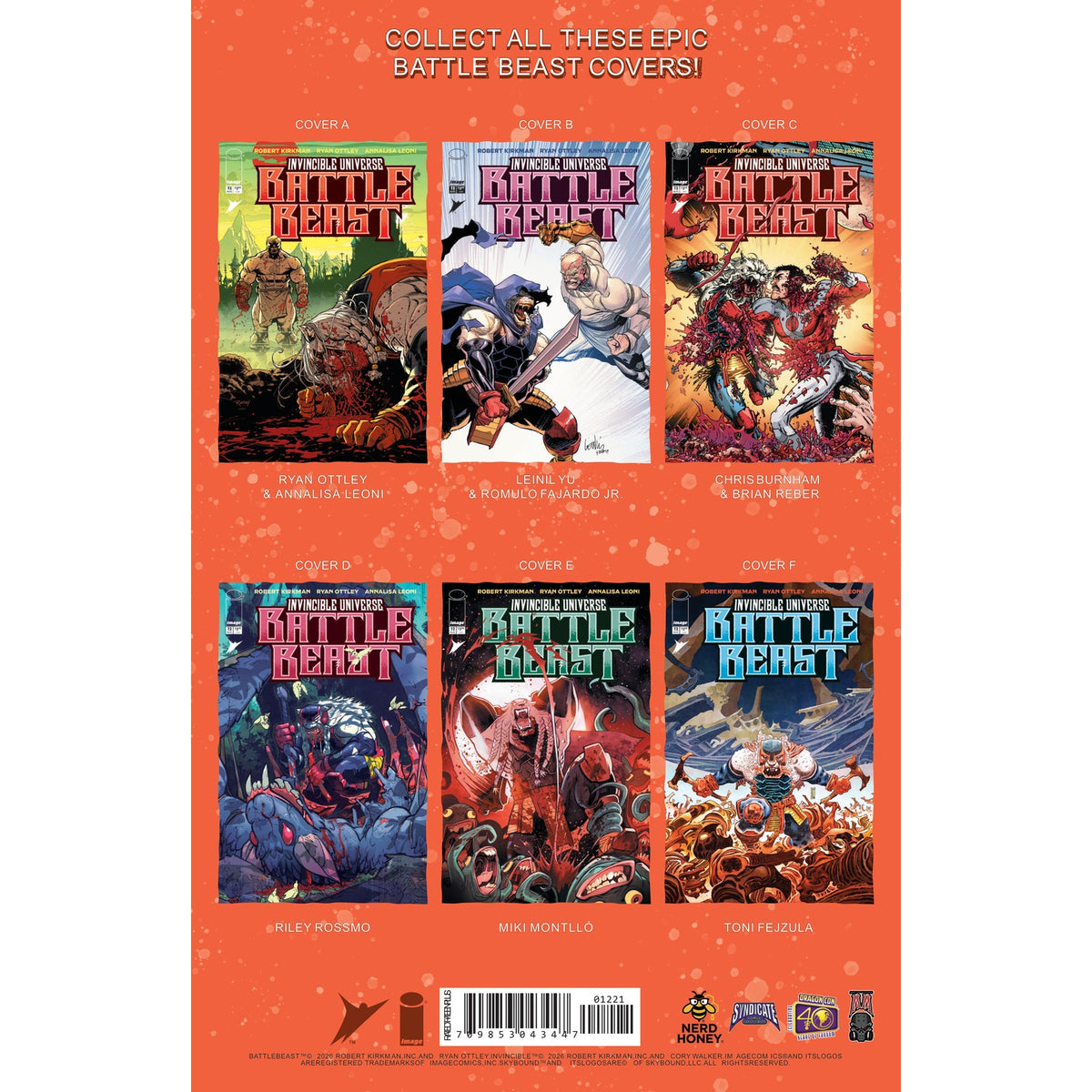 Invincible Universe: Battle Beast #12 Deegan Puchkors, Syndicate Comics & Collectibles DragonCon Exclusive Virgin Foil Variant