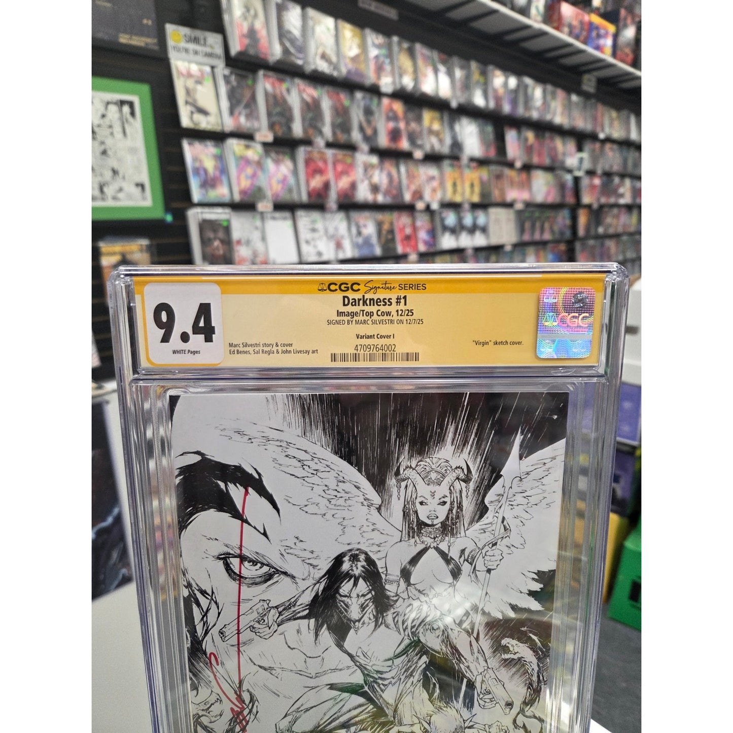 Darkness #1 1:500 B&W Virgin Variant (CGC 9.4) Signed by Marc Silvestri