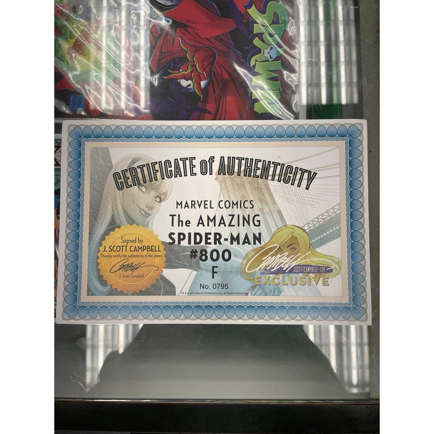 Amazing Spider-Man #800 Cover F (CGC X JSA 9.6) Signed by J. Scott Campbell