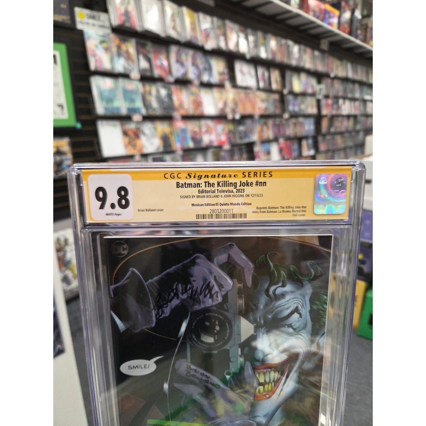 Batman: The Killing Joke (CGC 9.8) Signed by Brian Bolland & John Higgins, Mexican Foil Edition