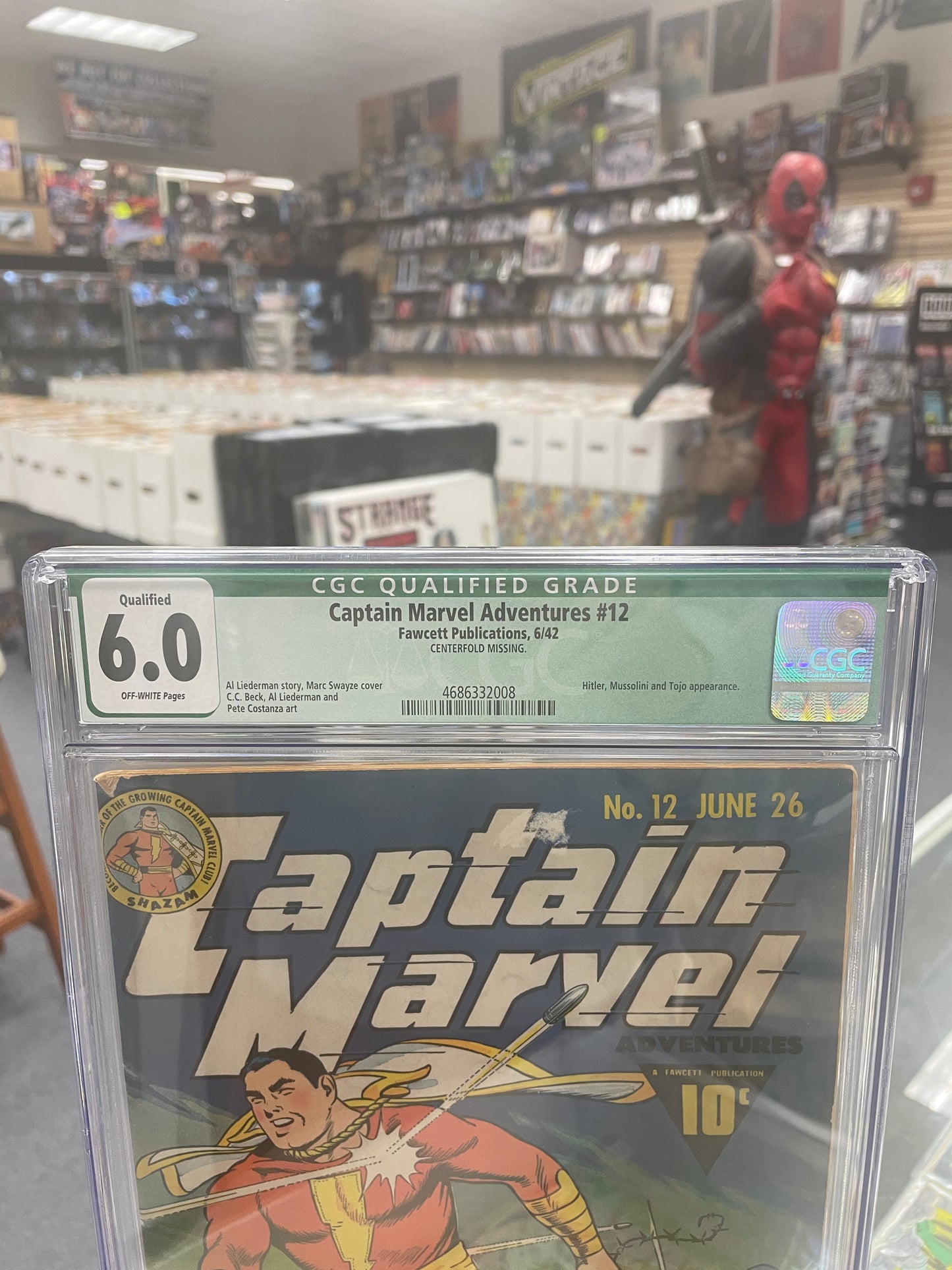 Captain Marvel Adventures #12 (CGC 6.0) Qualified, Golden Age Captain Marvel