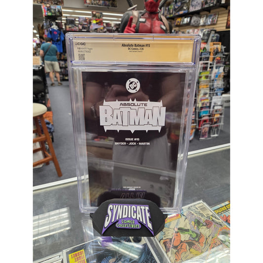 Absolute Batman #15 (CGC 9.8) Jock Virgin Variant, X2 Signed by Snyder & Jock