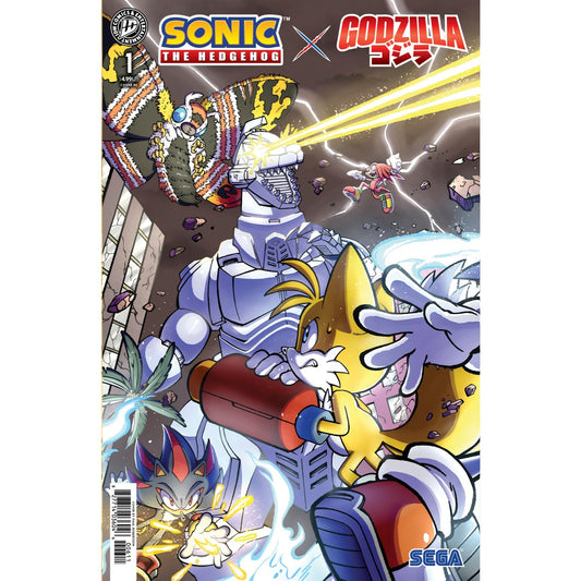 Sonic the Hedgehog X Godzilla #1 Paul Robertson, Syndicate Comics & Collectibles Exclusive Connecting Variant Set