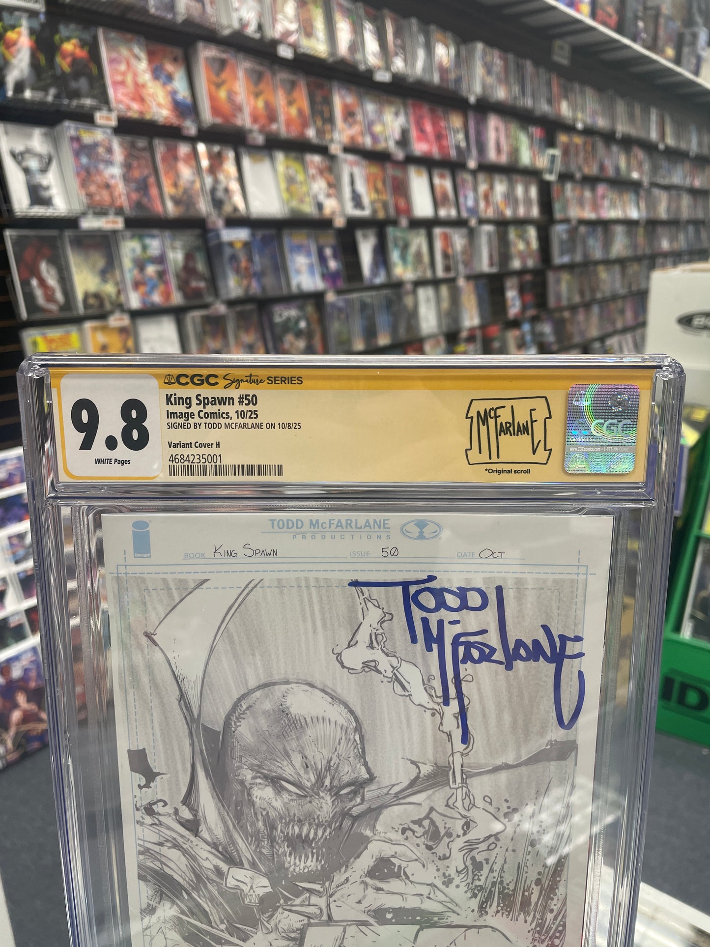 King Spawn #50 (CGC 9.8) 1:1000 Variant, Signed by Todd McFarlane