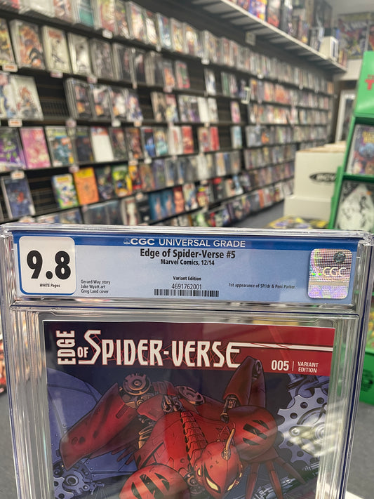 Edge of Spider-Verse #5 Greg Land Variant (CGC 9.8) 1st SP//dr & Peni Parker