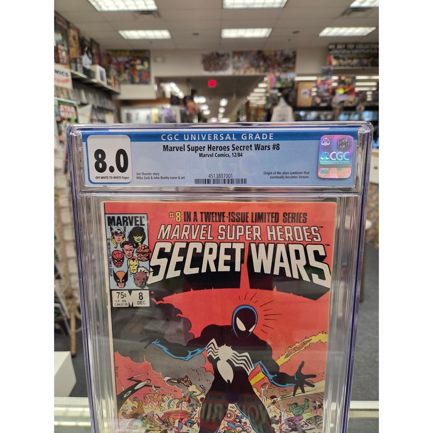 Marvel Super-Heroes: Secret Wars #8 (CGC 8.0) Origin of Black Costume