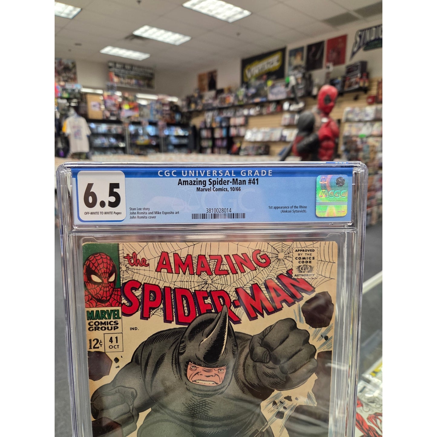 Amazing Spider-Man #41 (CGC 6.5) 1st Rhino