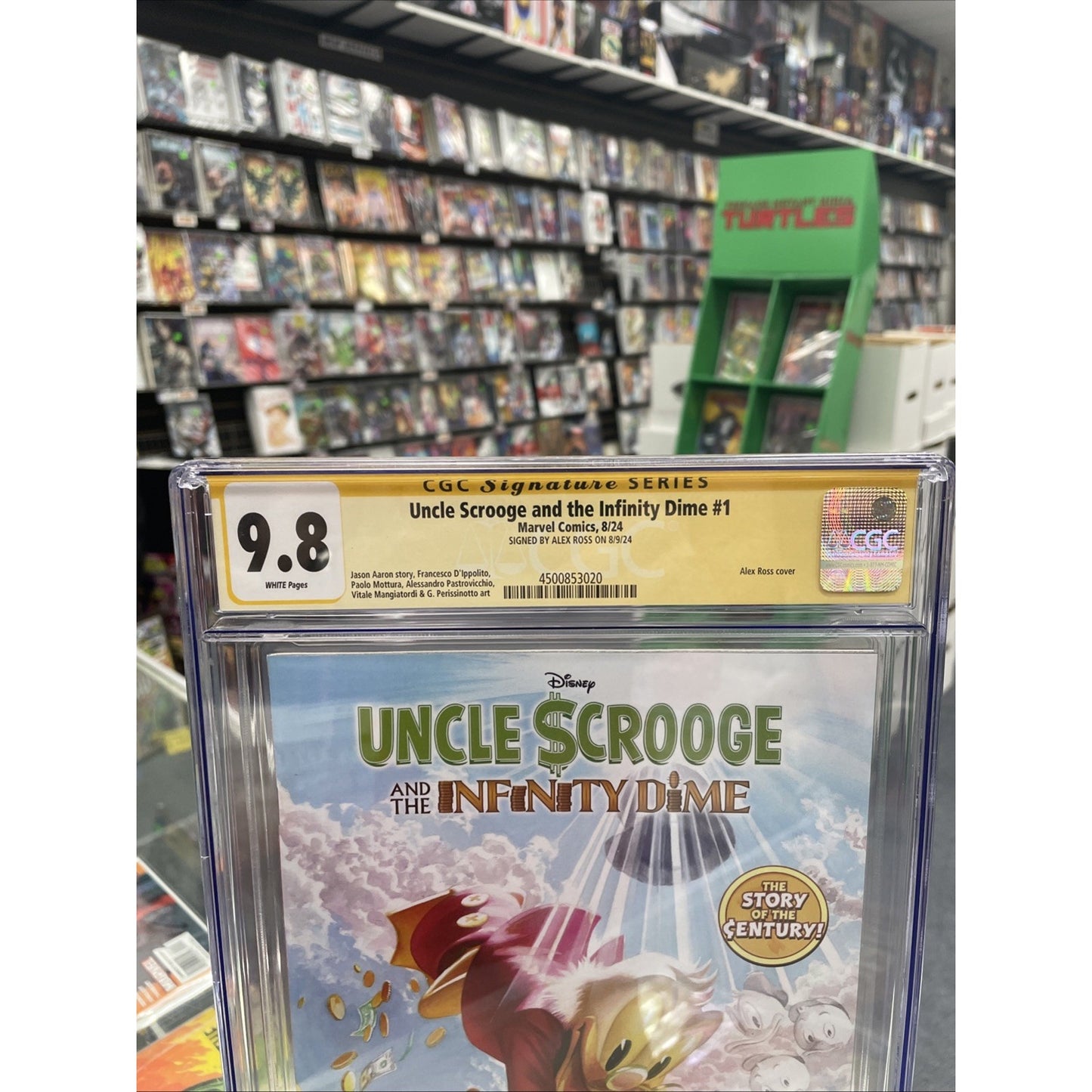 Uncle Scrooge and the Infinity Dime #1 (CGC 9.8) Signed By Alex Ross