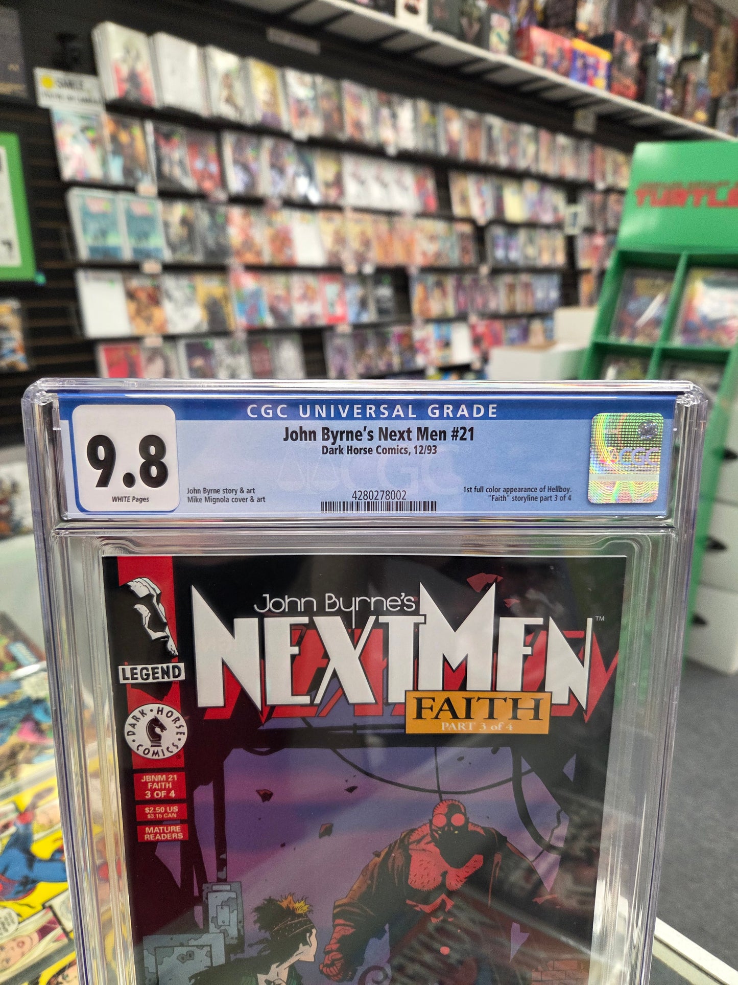 John Byrne's Next Men #21 (CGC 9.8) 1st Hellboy in Color