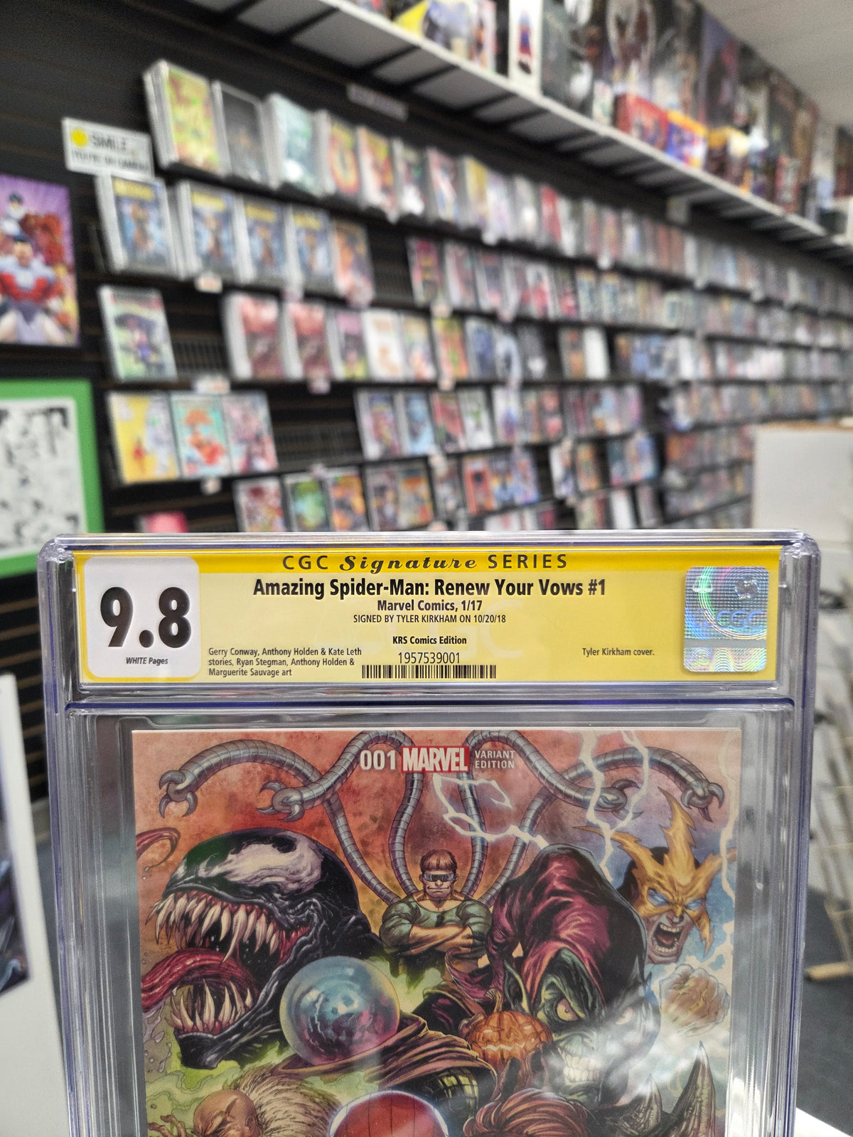 Amazing Spider-Man: Renew Your Vows #1 Tyler Kirkham Variant (CGC 9.8) Signed by Tyler Kirkham