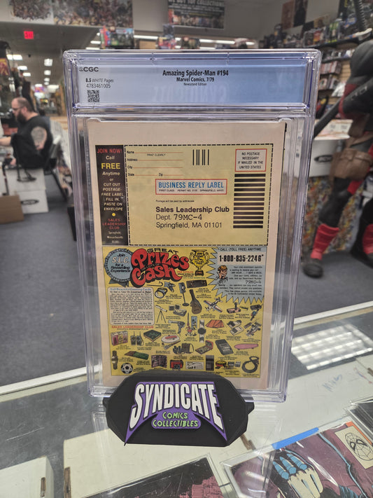 Amazing Spider-Man #194 (CGC 8.5) 1st Black Cat, Newsstand Edition