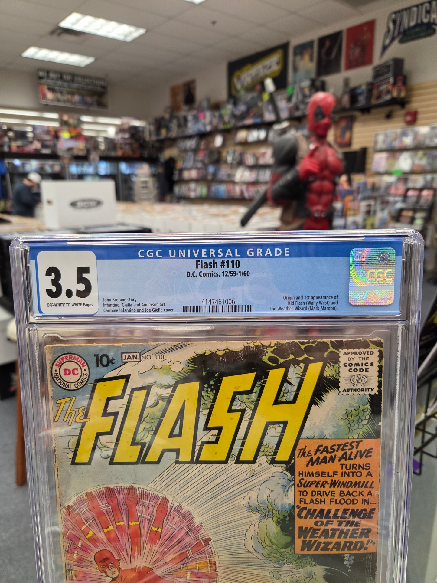 Flash #110 (CGC 3.5) 1st Wally West & Weather Wizard