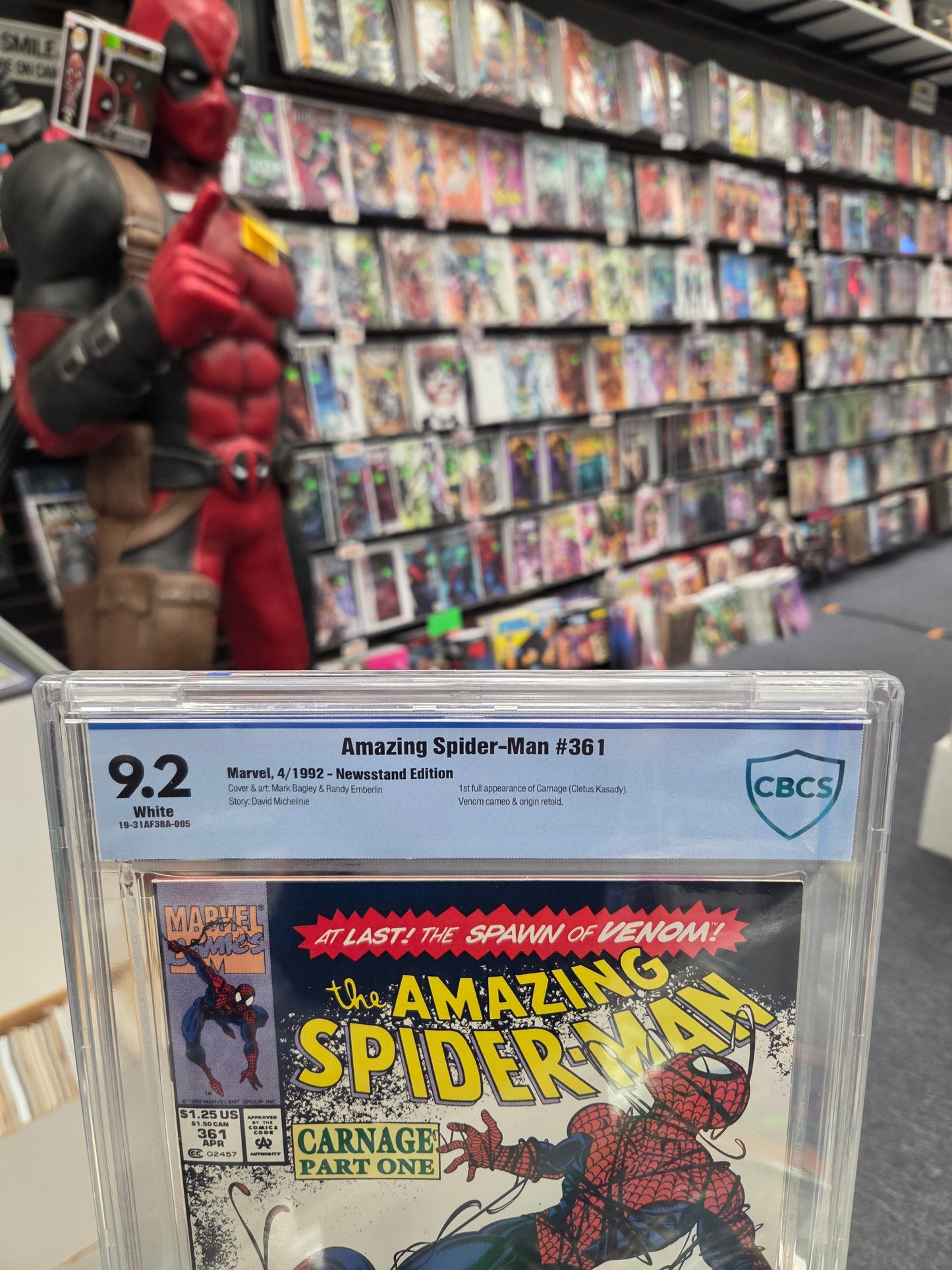 Amazing Spider-Man #361 Newsstand Variant (CBCS 9.2) 1st Carnage
