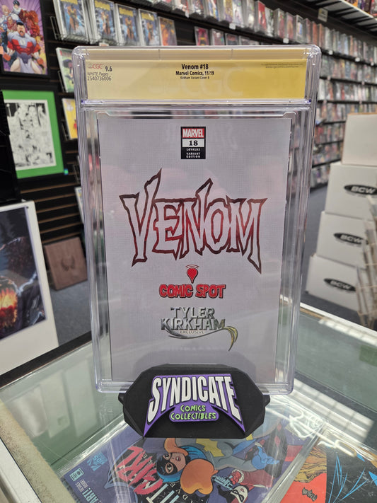 Venom #18 Tyler Kirkham Virgin Variant (CGC 9.6) X3 Signed by Tyler Kirkham, Donny Cates & Iban Coello