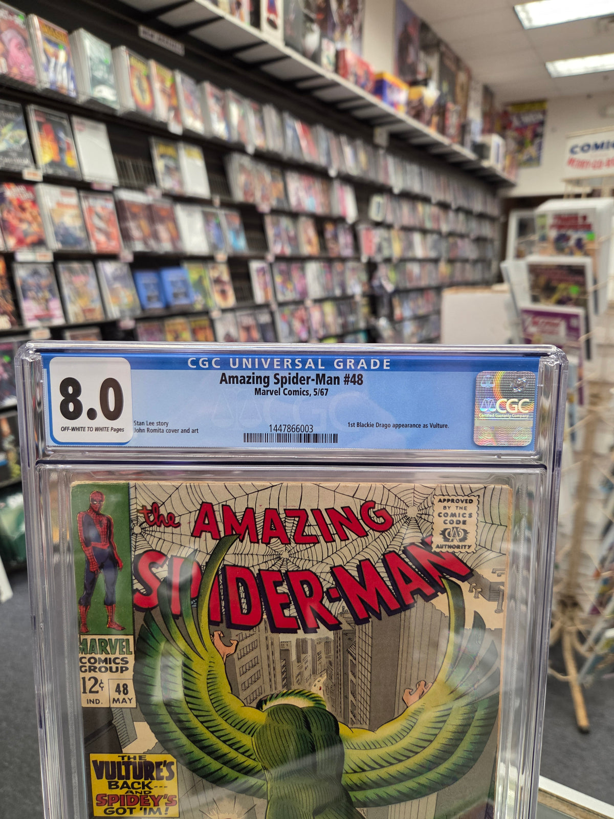 Amazing Spider-Man #48 (CGC 8.0) 1st Blackie Drago as Vulture