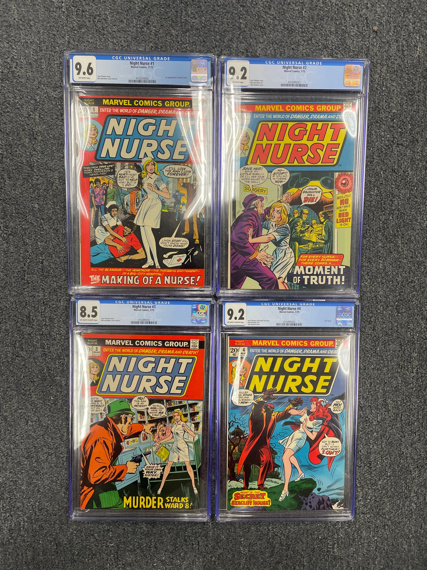 Night Nurse #1-4 CGC Graded Set