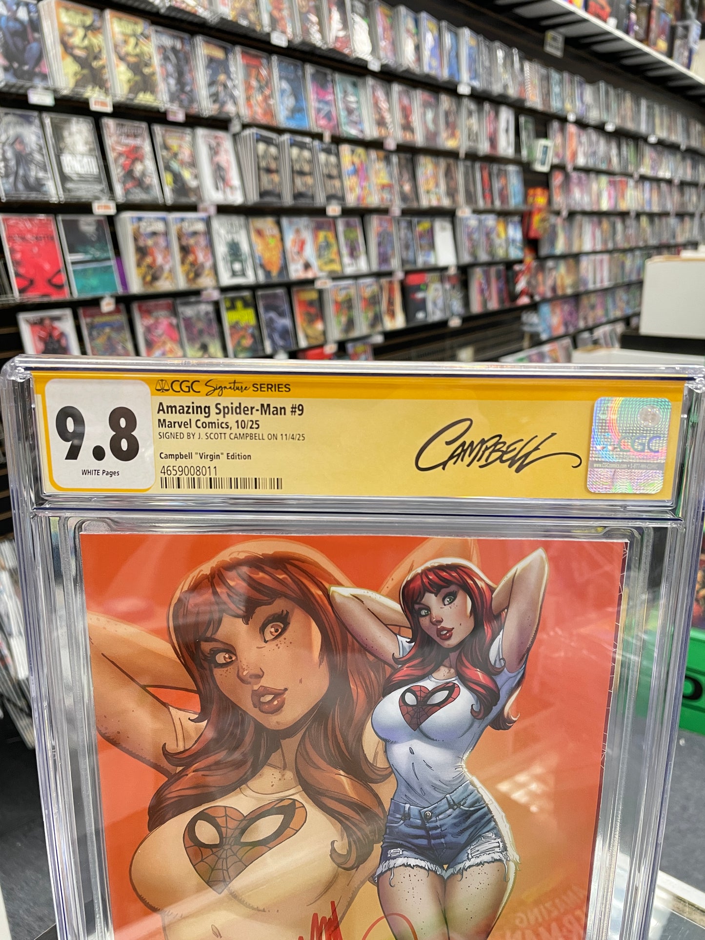 Amazing Spider-Man #9 (CGC 9.8) J. Scott Campbell Virgin Variant, Signed