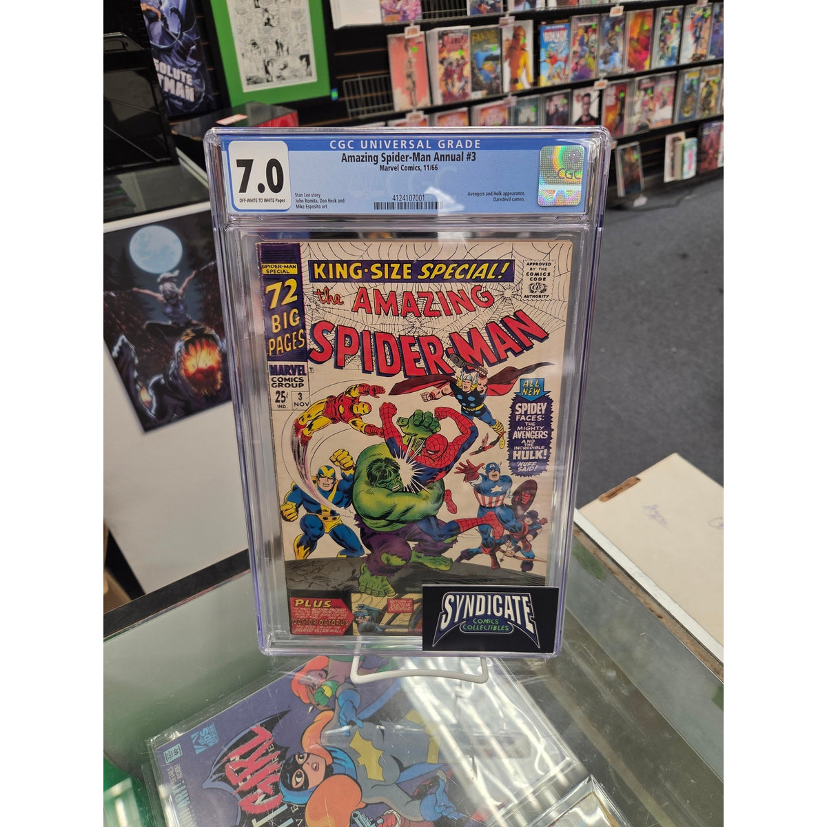 Amazing Spider-Man Annual #3 (CGC 7.0) Avengers and Hulk Appearance