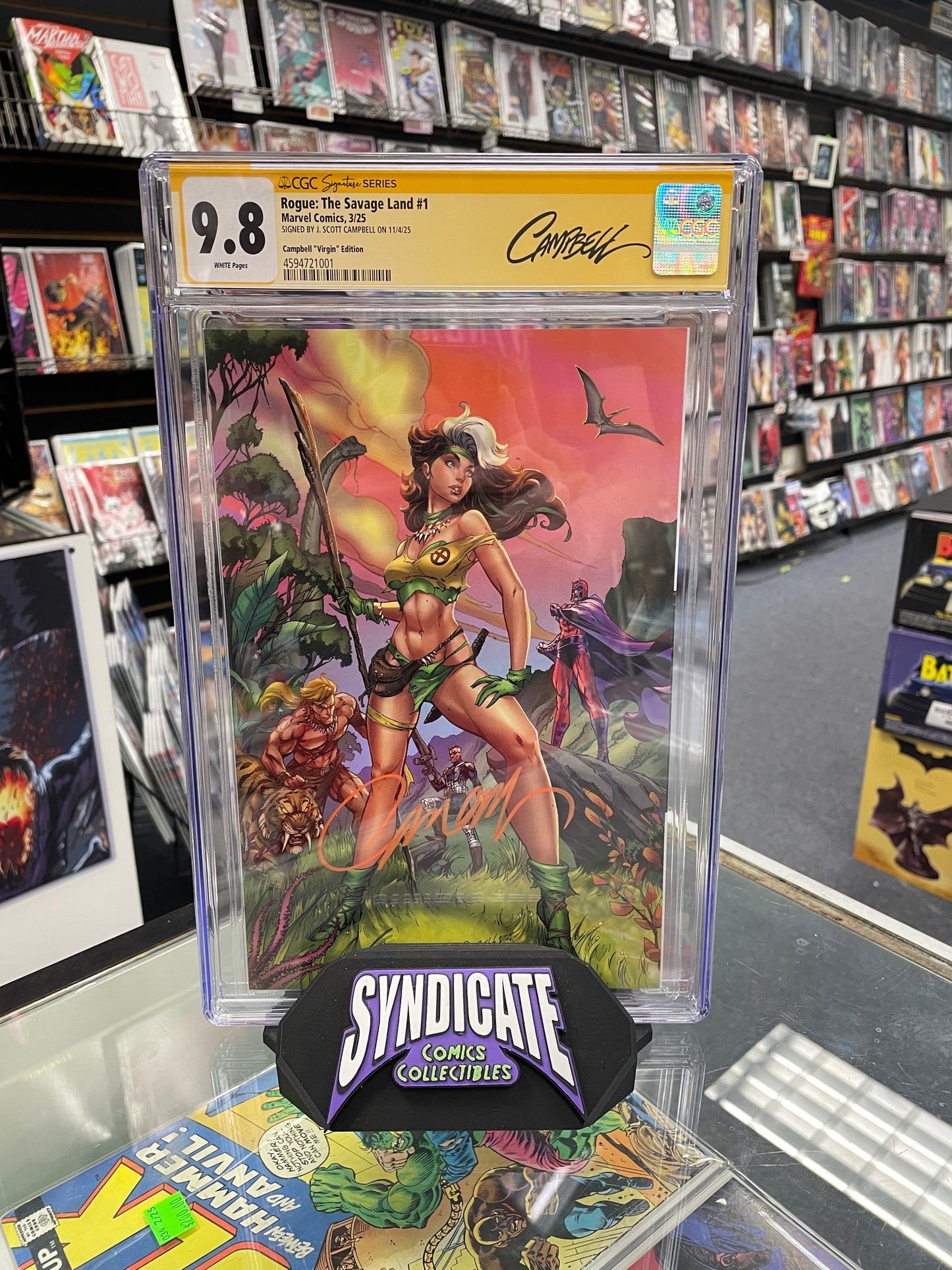Rogue: the Savage Land #1 (CGC 9.8) J. Scott Campbell Virgin Variant, Signed