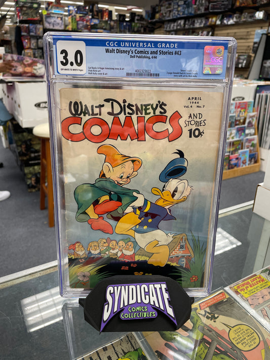 Walt Disney's Comics and Stories #43 (CGC 3.0) Golden Age Disney