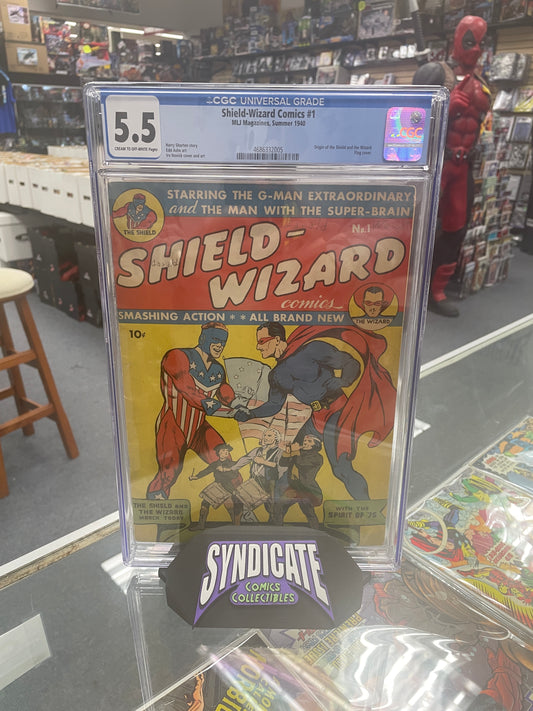Shield-Wizard Comics #1 (CGC 5.5) Golden Age Shield