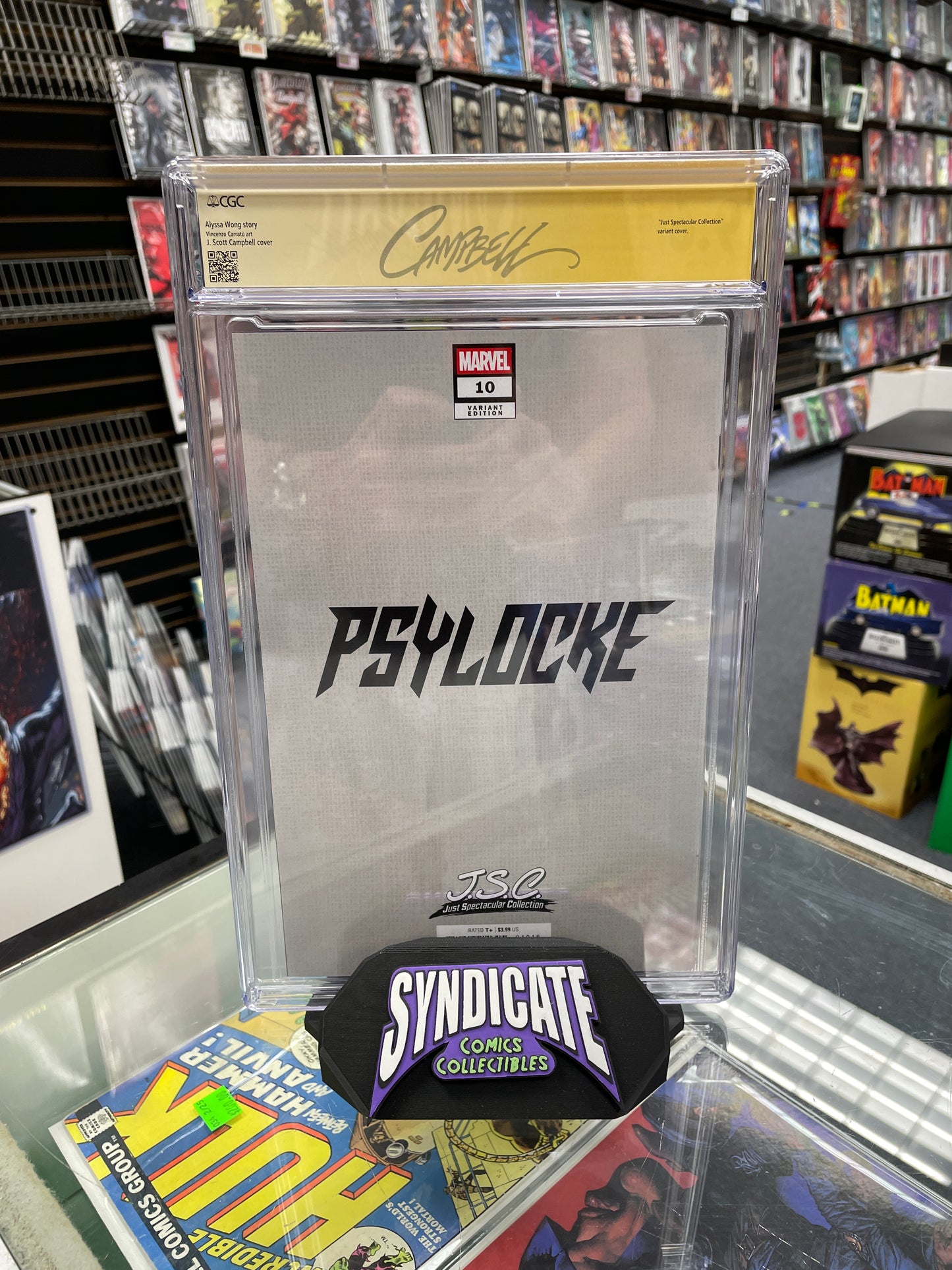 Psylocke #10 (CGC 9.6) J. Scott Campbell Virgin Variant, Signed