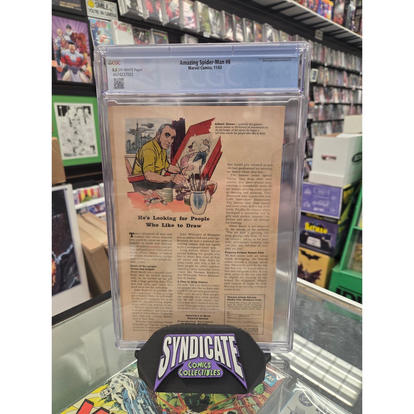 Amazing Spider-Man #6 (CGC 5.5) 1st Lizard