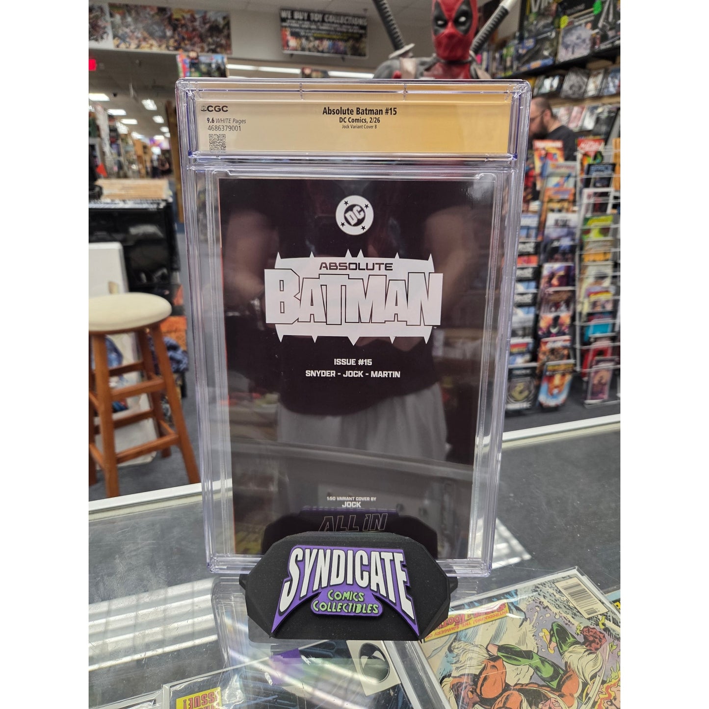 Absolute Batman #15 (CGC 9.6) Jock Virgin Variant, X2 Signed by Snyder & Jock