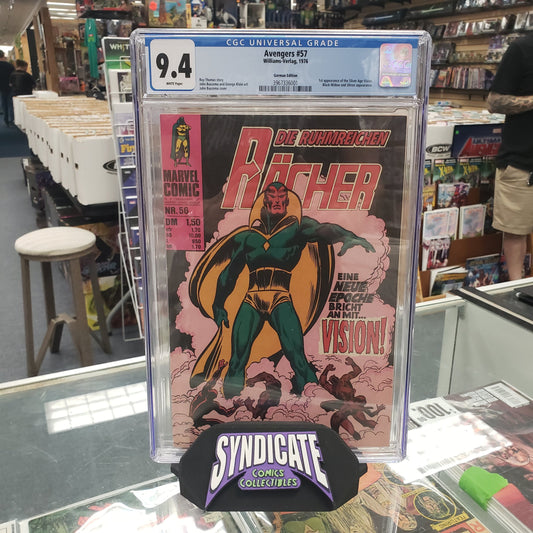 Avengers #57 German Edition (CGC 9.4) 1st Vision