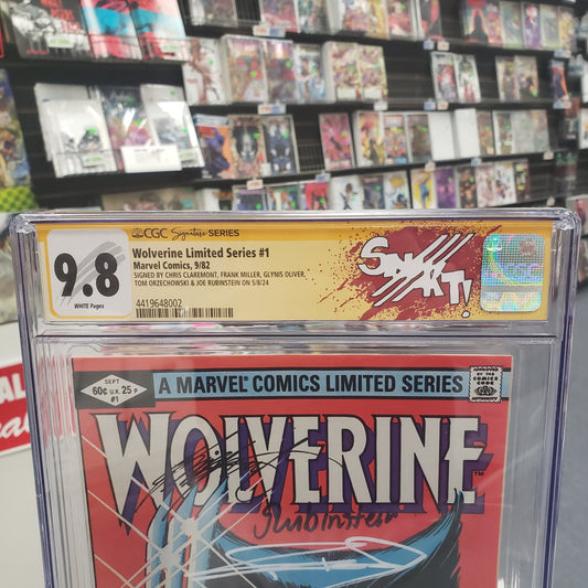 Wolverine Limited Series #1 (CGC Signature Series 9.8) SIGNED BY CHRIS CLAREMONT, FRANK MILLER, GLYNIS OLIVER, TOM ORZECHOWSKI & JOE RUBINSTEIN