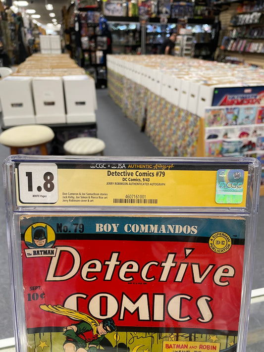 Detective Comics #79 (CGC 1.8) Signed By Jerry Robinson