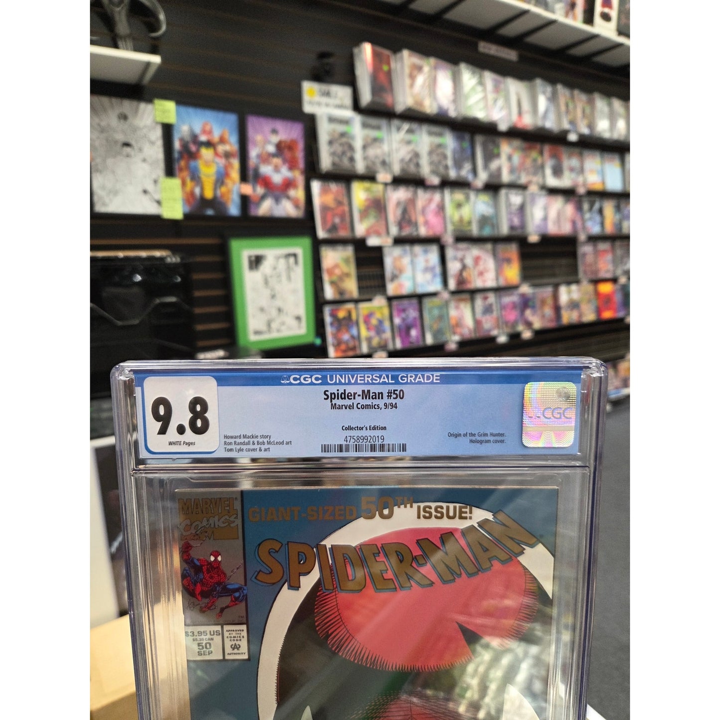 Spider-Man #50 (CGC 9.8) Collector's Edition, Holofoil Cover