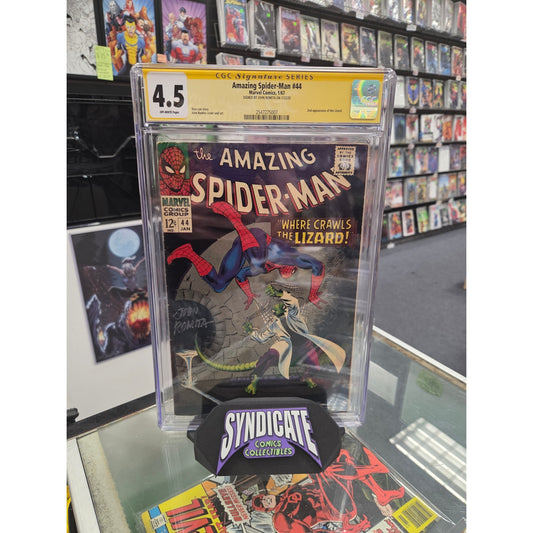 Amazing Spider-Man #44 (CGC 4.5) 2nd Lizard, Signed by John Romita
