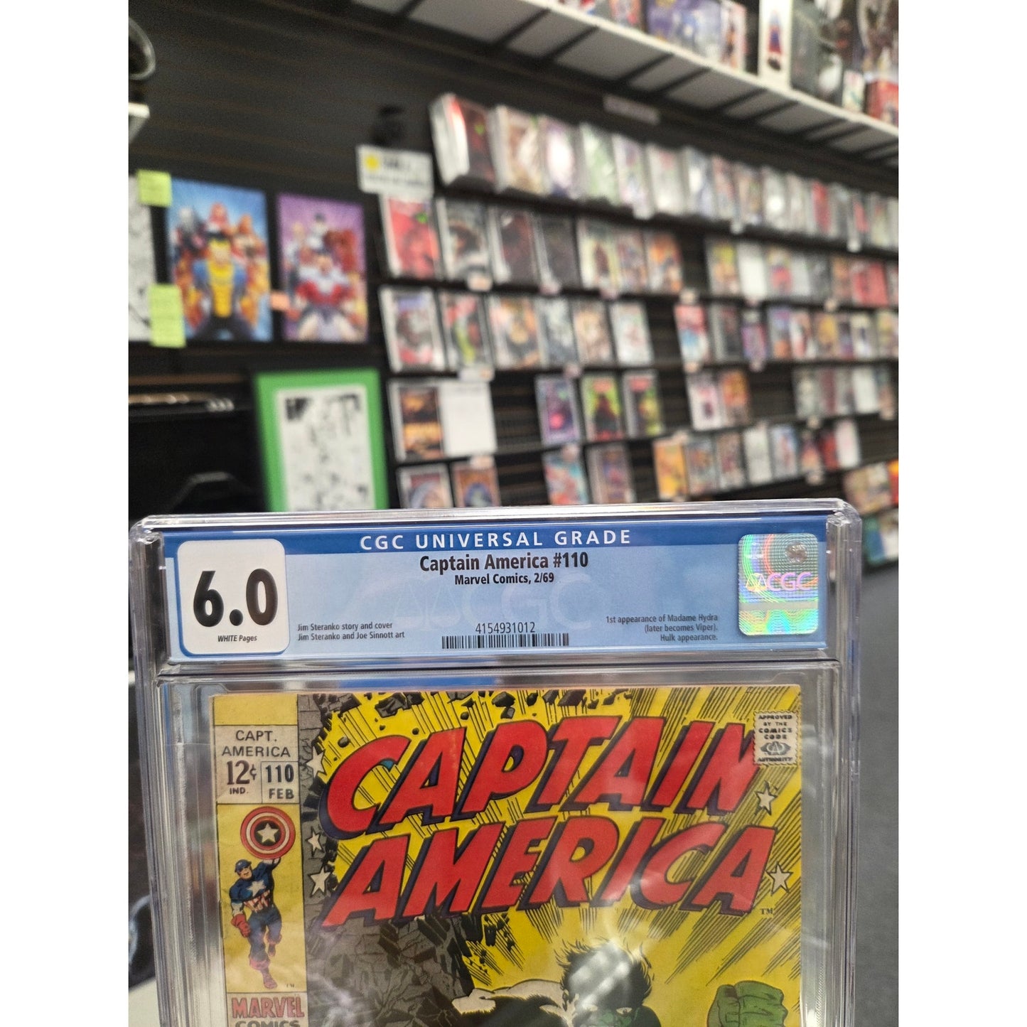 Captain America #110 (CGC 6.0) 1st Madame Hydra, Jim Sternako