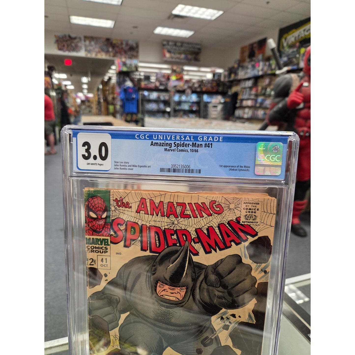Amazing Spider-Man #41 (CGC 3.0) 1st Rhino