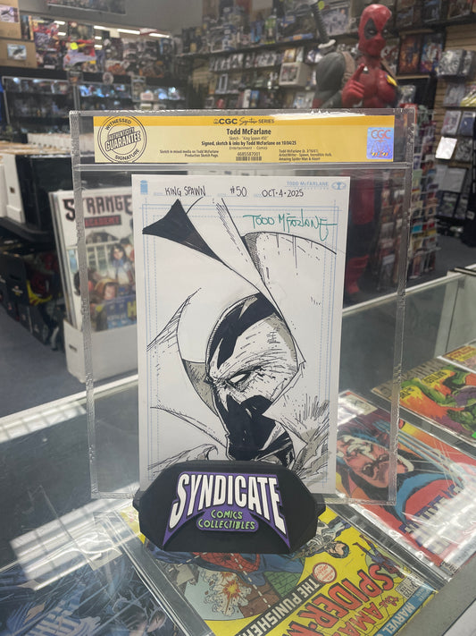 King Spawn #50 1:1000 Sketch by Todd McFarlane (CGC Authentic Signature) Spawn Headshot
