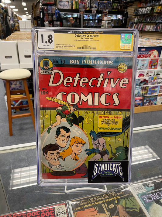 Detective Comics #79 (CGC 1.8) Signed By Jerry Robinson