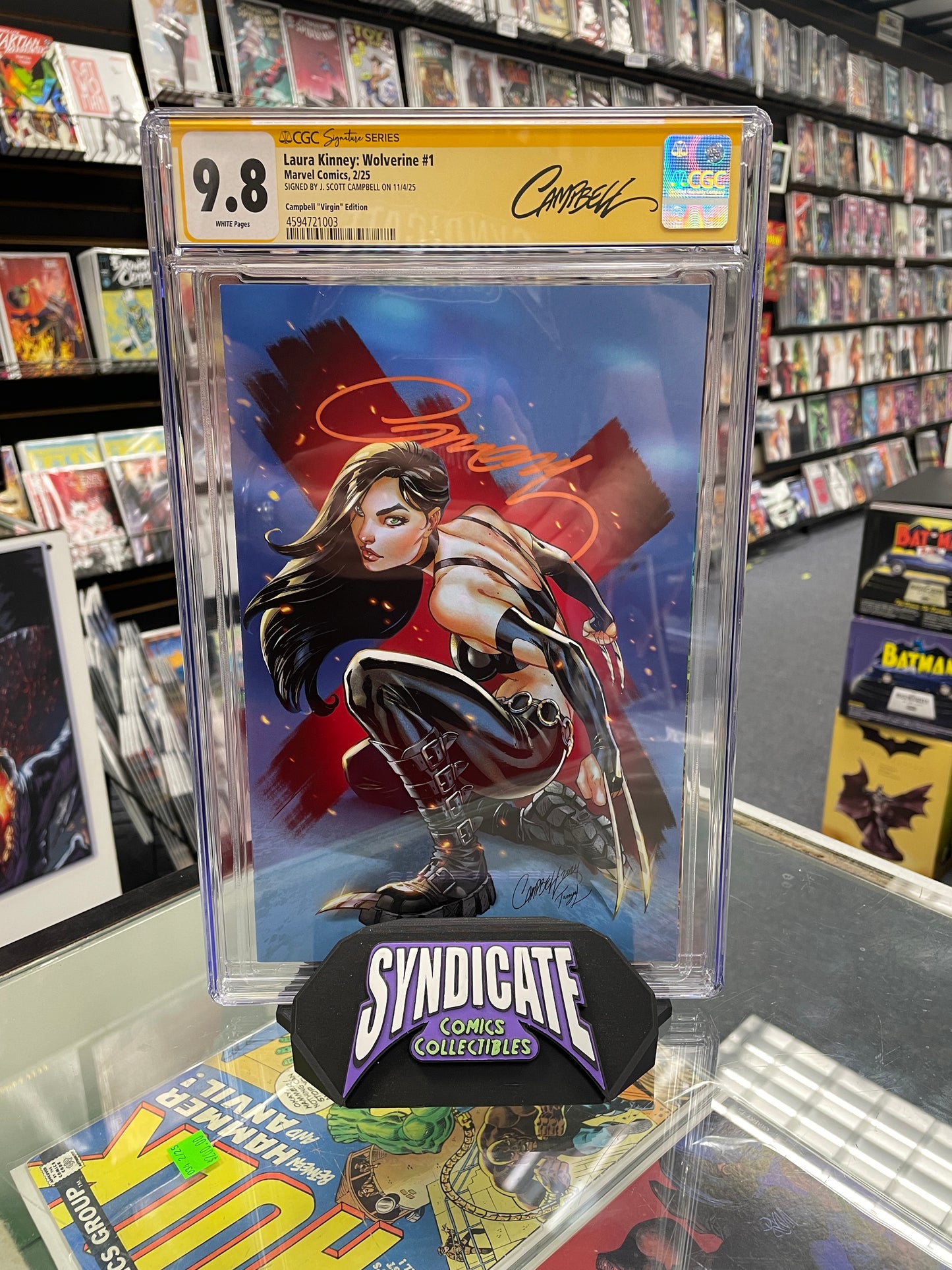 Laura Kinney: Wolverine #1 (CGC 9.8) J. Scott Campbell 1:100 Variant, Signed