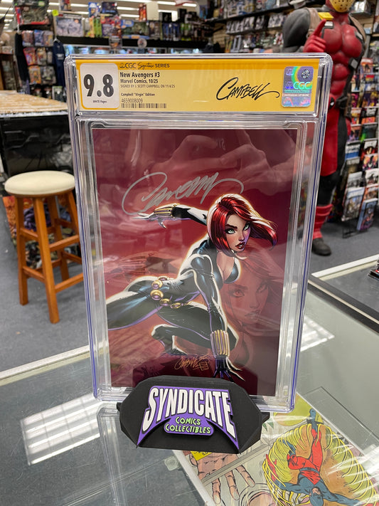 New Avengers #3 (CGC 9.8) J. Scott Campbell Virgin Variant, Signed