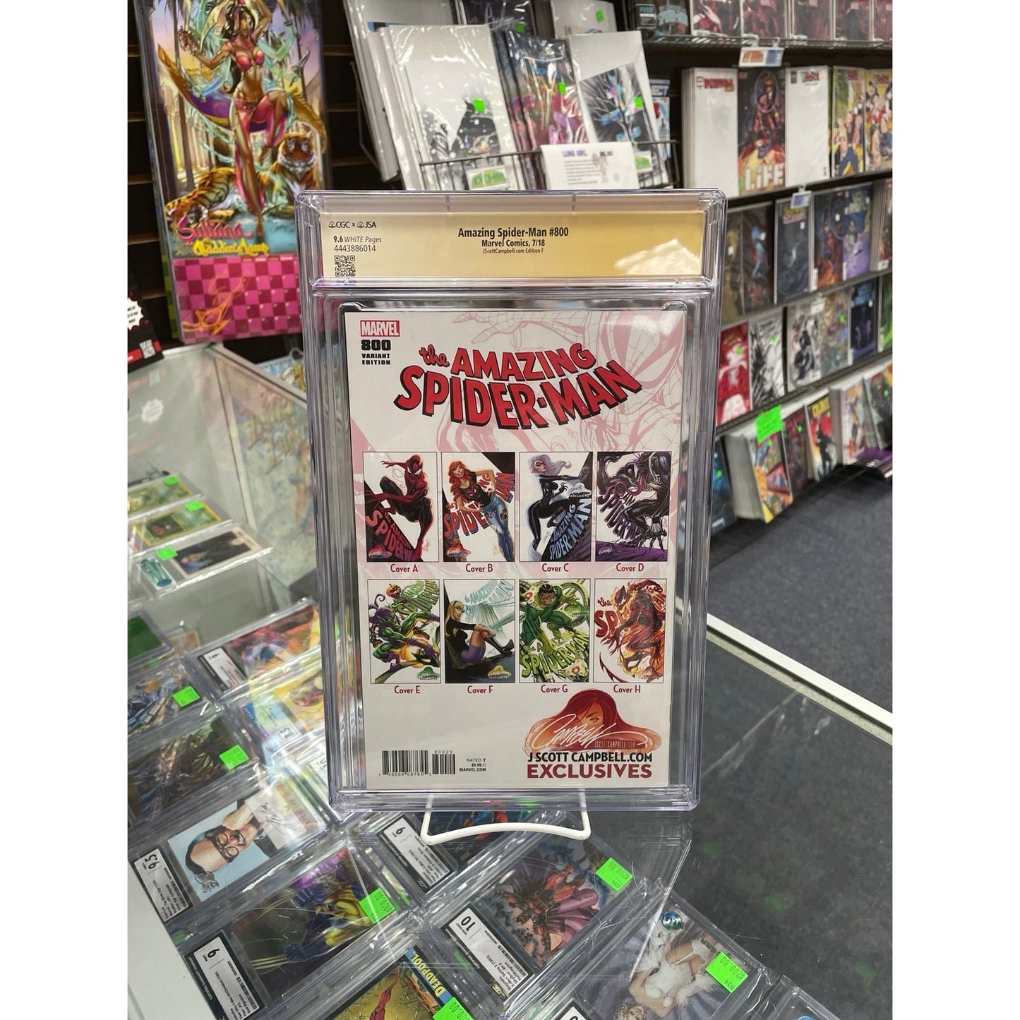 Amazing Spider-Man #800 Cover F (CGC X JSA 9.6) Signed by J. Scott Campbell