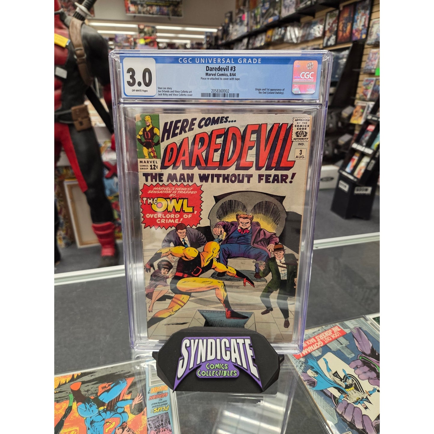 Daredevil #3 (CGC 3.0) 1st Owl
