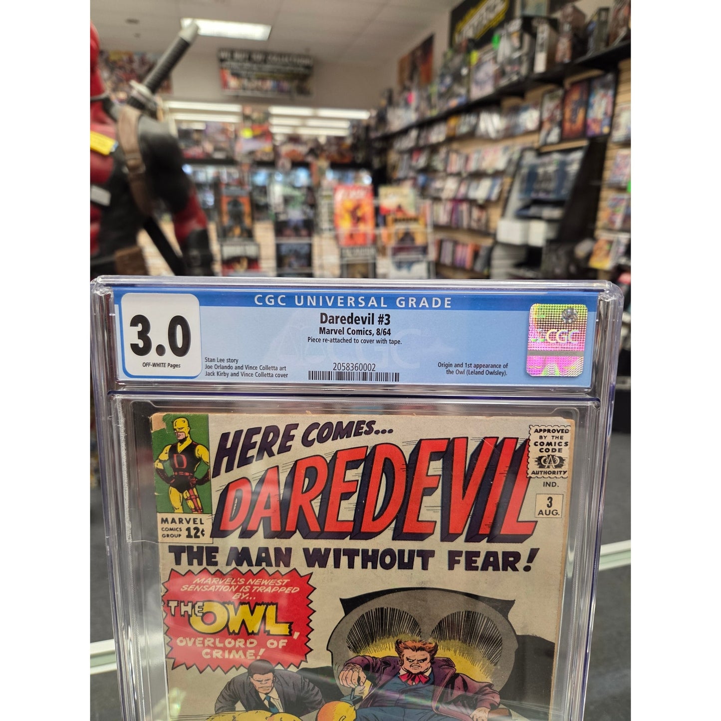 Daredevil #3 (CGC 3.0) 1st Owl
