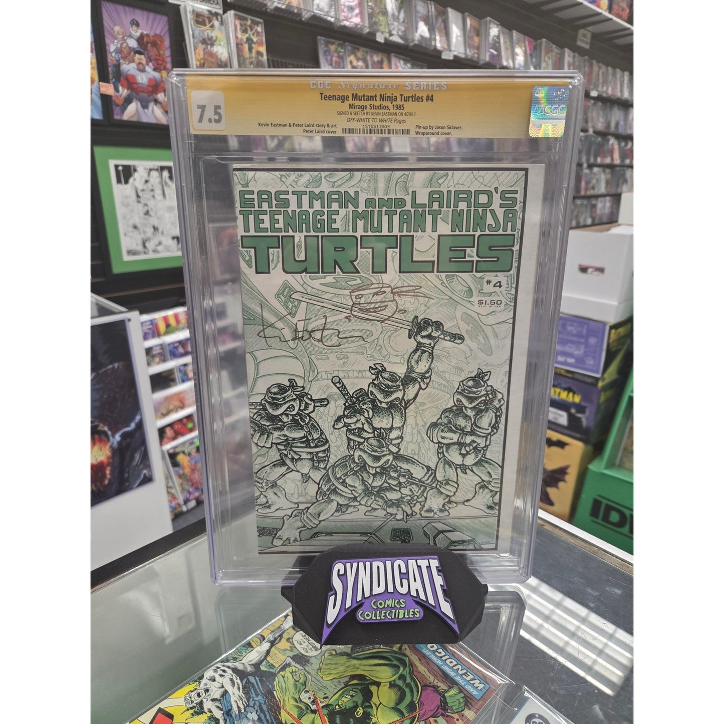 Teenage Mutant Ninja Turtles #4 (CGC 7.5) 1st Print, Signed by Kevin Eastman