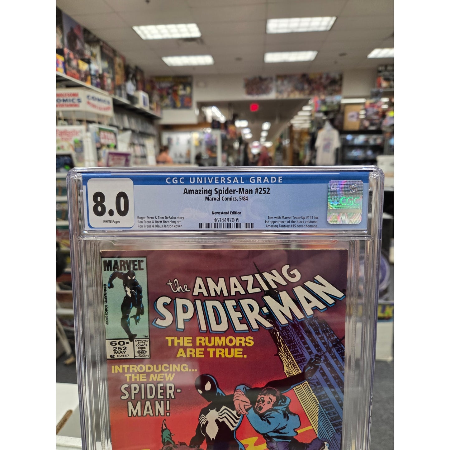 Amazing Spider-Man #252 (CGC 8.0) 1st Black Costume