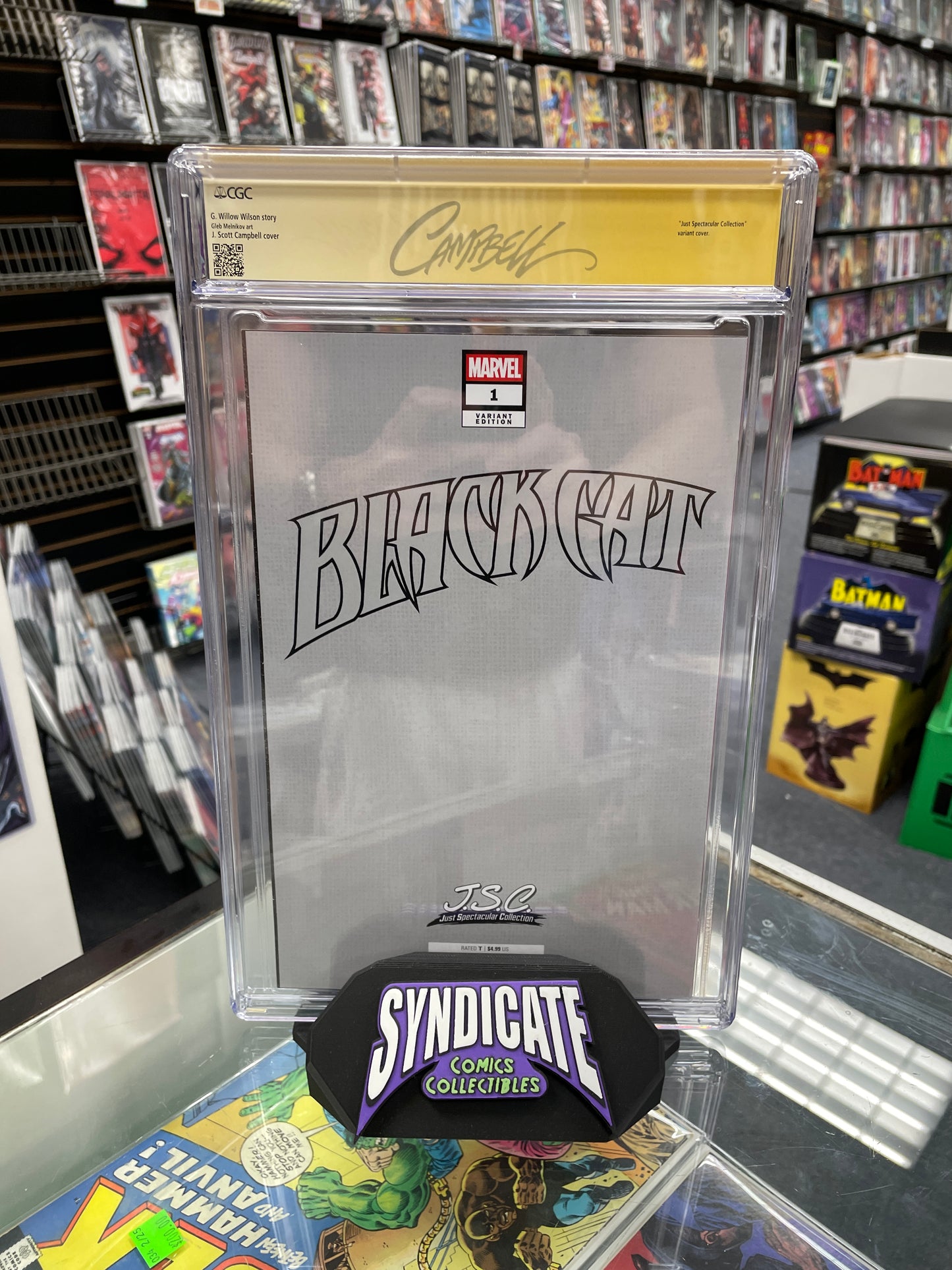 Black Cat #1 (CGC 9.8) J. Scott Campbell Virgin Variant, Signed